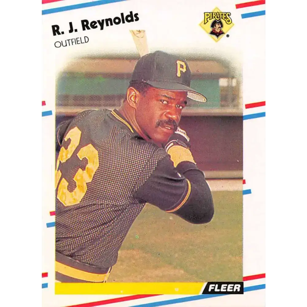 1988 Fleer #339 R.J. Reynolds EX Excellent Pittsburgh Pirates Baseball Card - Baseball Card Single