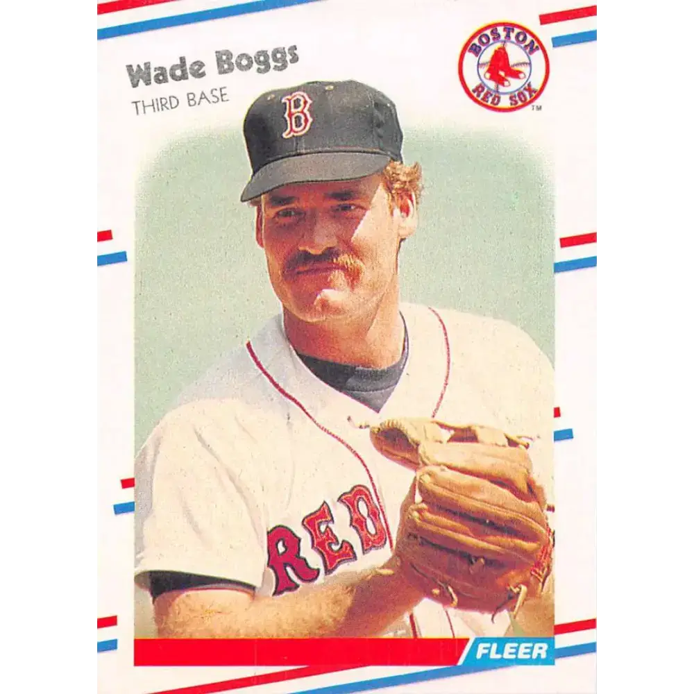 1988 Fleer #345 Wade Boggs EX Excellent Boston Red Sox Baseball Card - Baseball Card Single