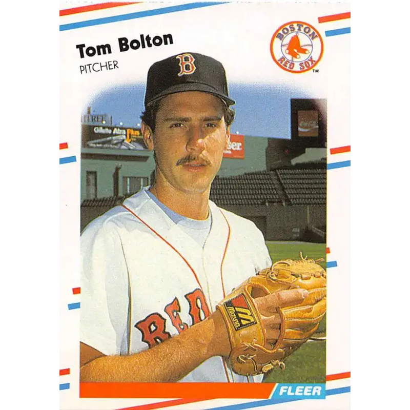 1988 Fleer #346 Tom Bolton EX Excellent RC Rookie Boston Red Sox Baseball Card - Baseball Card Single