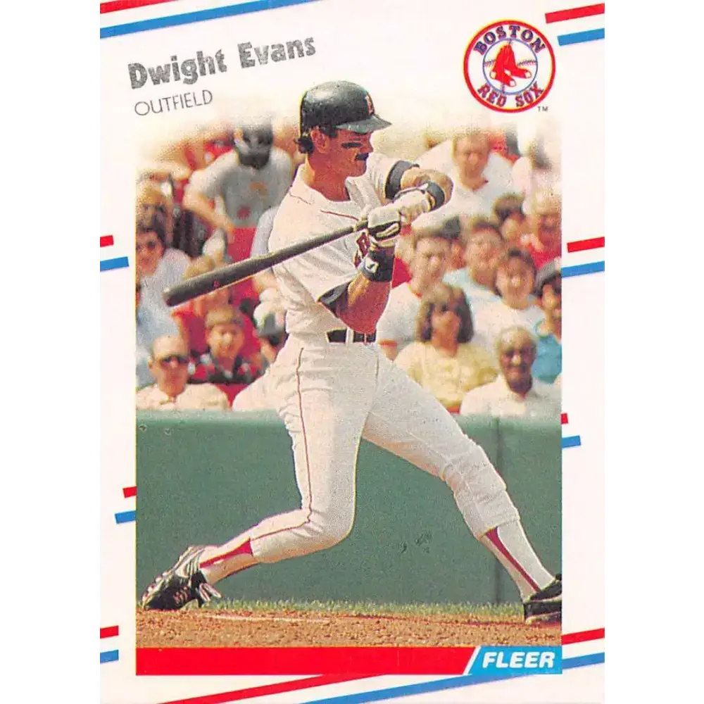 1988 Fleer #351 Dwight Evans EX Excellent Boston Red Sox Baseball Card - Baseball Card Single