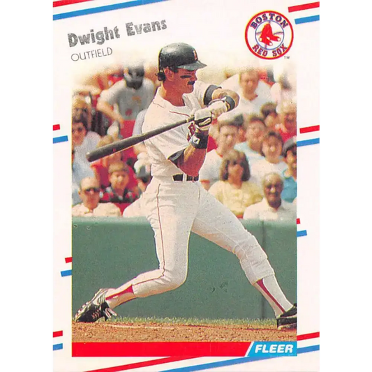 1988 Fleer #351 Dwight Evans EX Excellent Boston Red Sox Baseball Card - Baseball Card Single