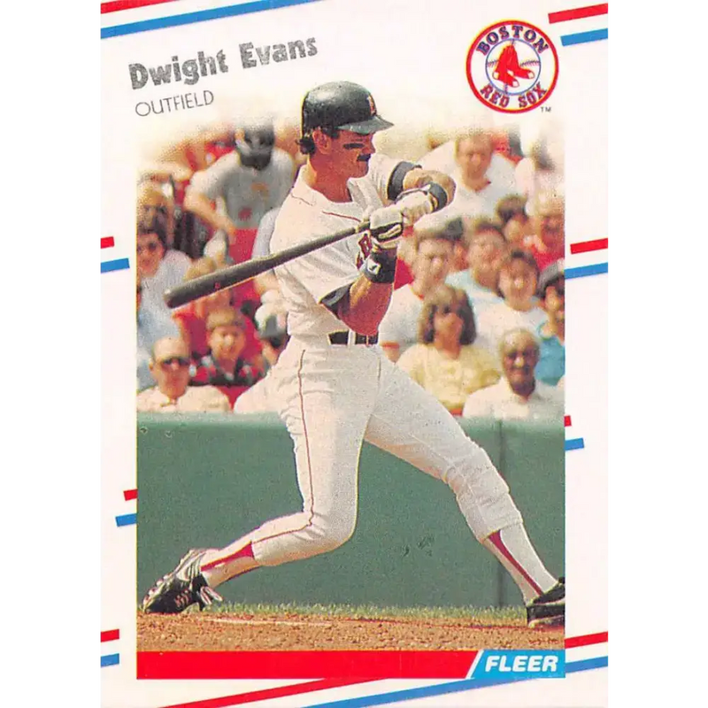 1988 Fleer #351 Dwight Evans EX Excellent Boston Red Sox Baseball Card - Baseball Card Single