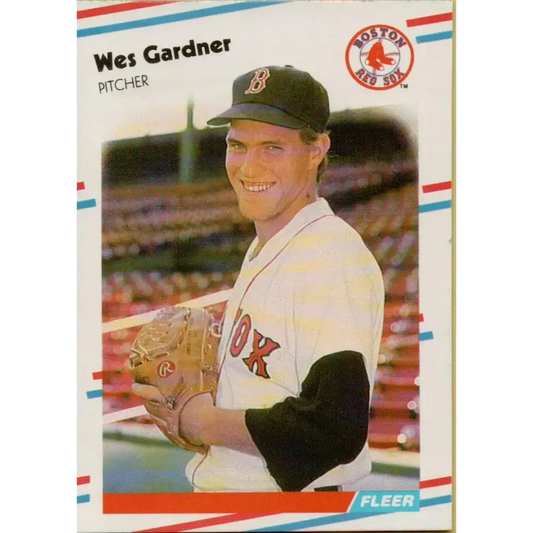 1988 Fleer #352 Wes Gardner EX Excellent RC Rookie Boston Red Sox Baseball Card - Baseball Card Single