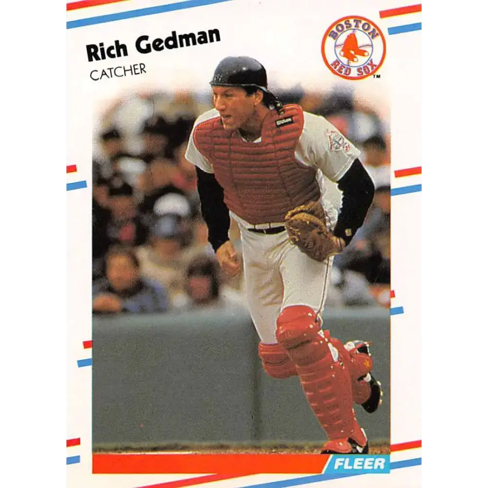 1988 Fleer #353 Rich Gedman EX Excellent Boston Red Sox Baseball Card - Baseball Card Single