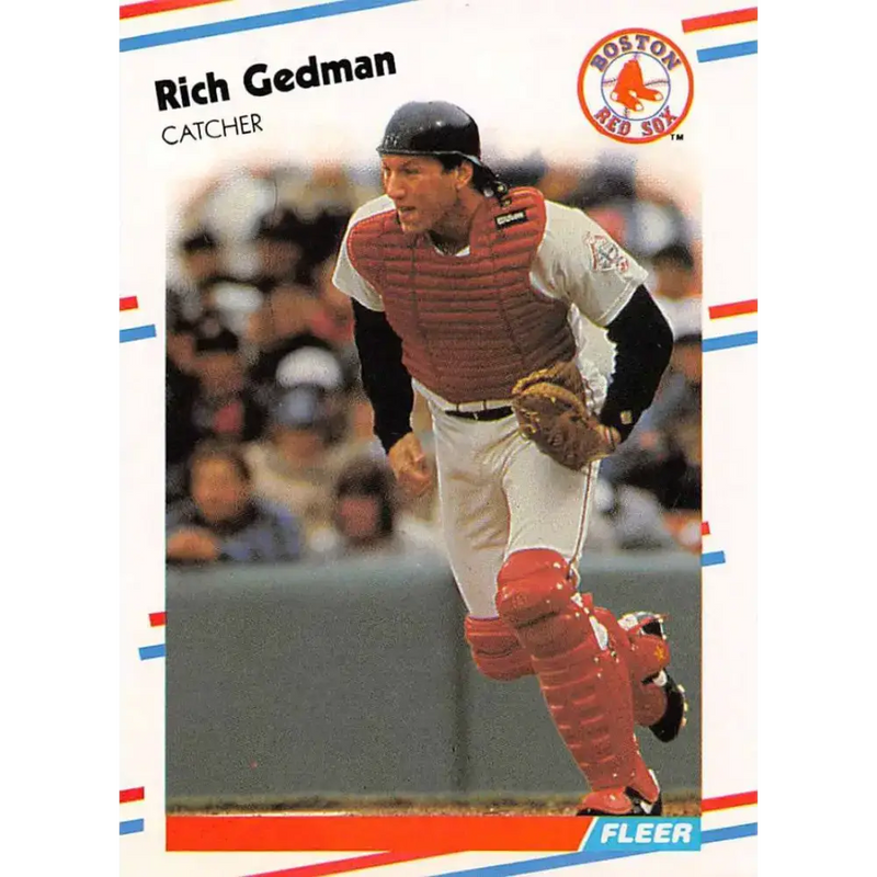 1988 Fleer #353 Rich Gedman EX Excellent Boston Red Sox Baseball Card - Baseball Card Single
