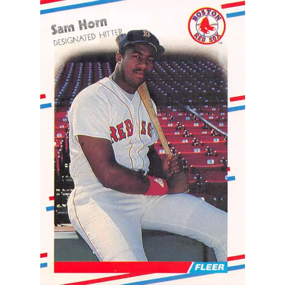 1988 Fleer #355 Sam Horn EX Excellent RC Rookie Boston Red Sox Baseball Card - Baseball Card Single
