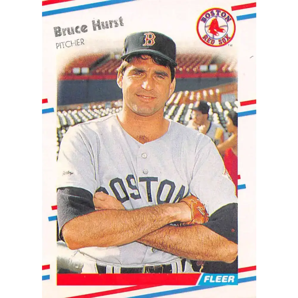 1988 Fleer #356 Bruce Hurst EX Excellent Boston Red Sox Baseball Card - Baseball Card Single