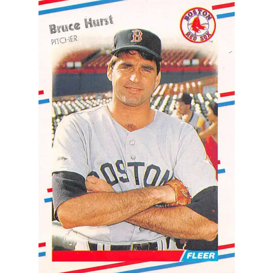 1988 Fleer #356 Bruce Hurst EX Excellent Boston Red Sox Baseball Card - Baseball Card Single