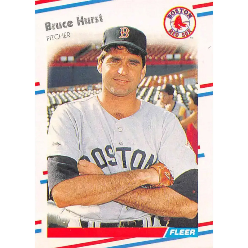 1988 Fleer #356 Bruce Hurst EX Excellent Boston Red Sox Baseball Card - Baseball Card Single