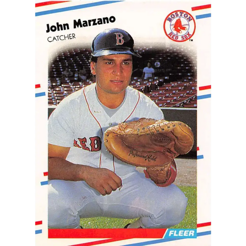 1988 Fleer #357 John Marzano EX Excellent Boston Red Sox Baseball Card - Baseball Card Single
