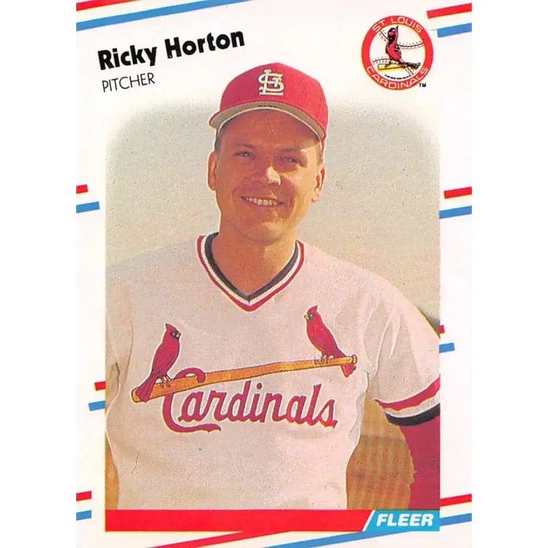 1988 Fleer #36 Ricky Horton EX Excellent St. Louis Cardinals Baseball Card - Baseball Card Single