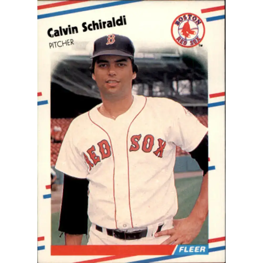 1988 Fleer #365 Calvin Schiraldi EX Excellent Boston Red Sox Baseball Card - Baseball Card Single