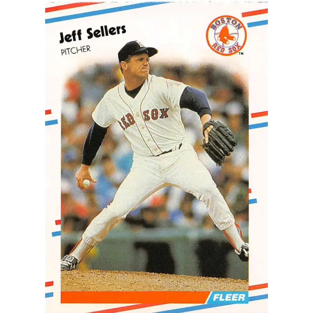 1988 Fleer #366 Jeff Sellers EX Excellent Boston Red Sox Baseball Card - Baseball Card Single