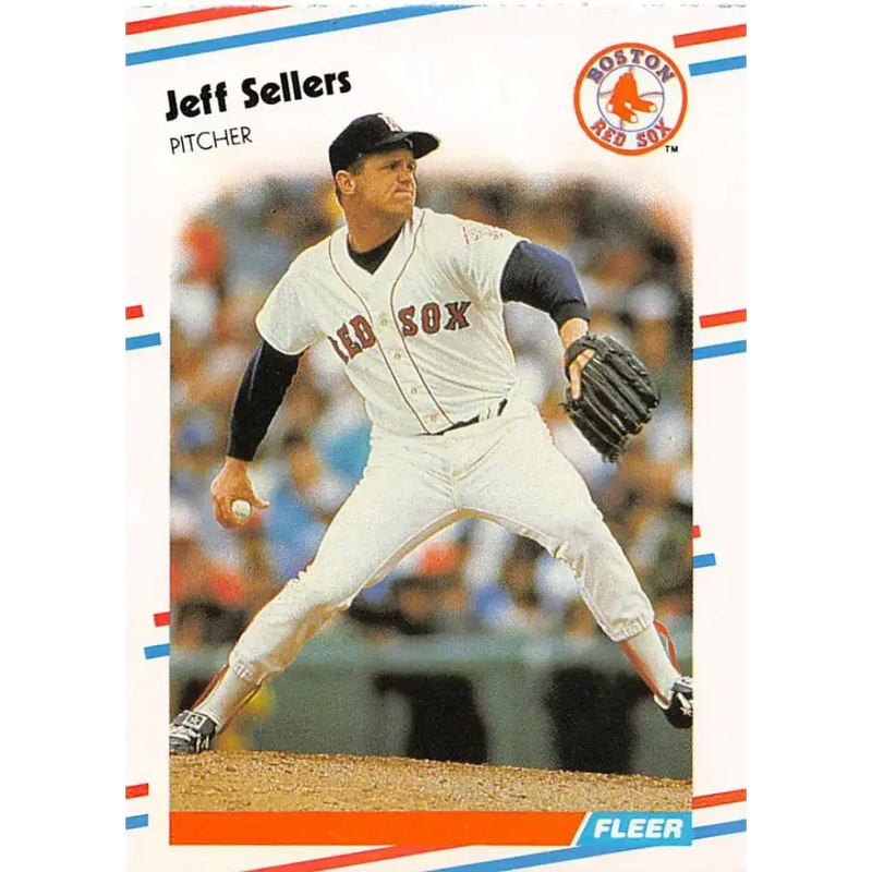 1988 Fleer #366 Jeff Sellers EX Excellent Boston Red Sox Baseball Card - Baseball Card Single