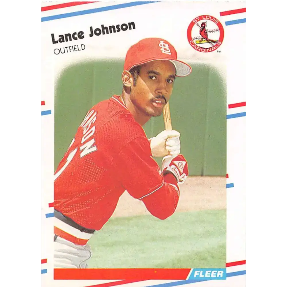 1988 Fleer #37 Lance Johnson EX Excellent RC Rookie St. Louis Cardinals Baseball Card