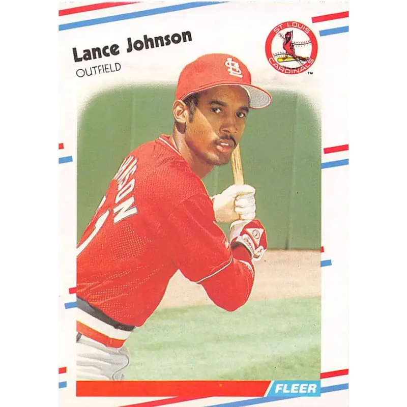 1988 Fleer #37 Lance Johnson EX Excellent RC Rookie St. Louis Cardinals Baseball Card