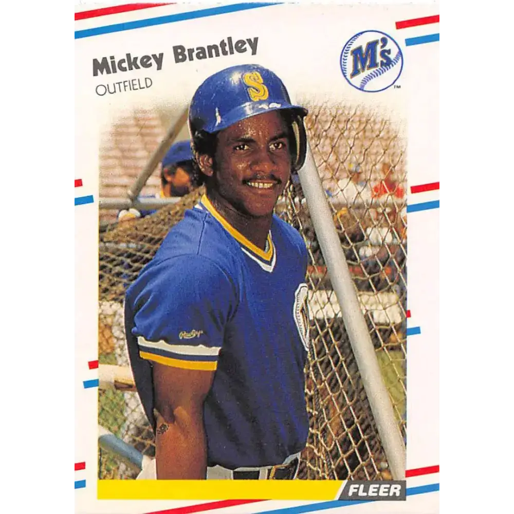 1988 Fleer #371 Mickey Brantley EX Excellent Seattle Mariners Baseball Card - Baseball Card Single