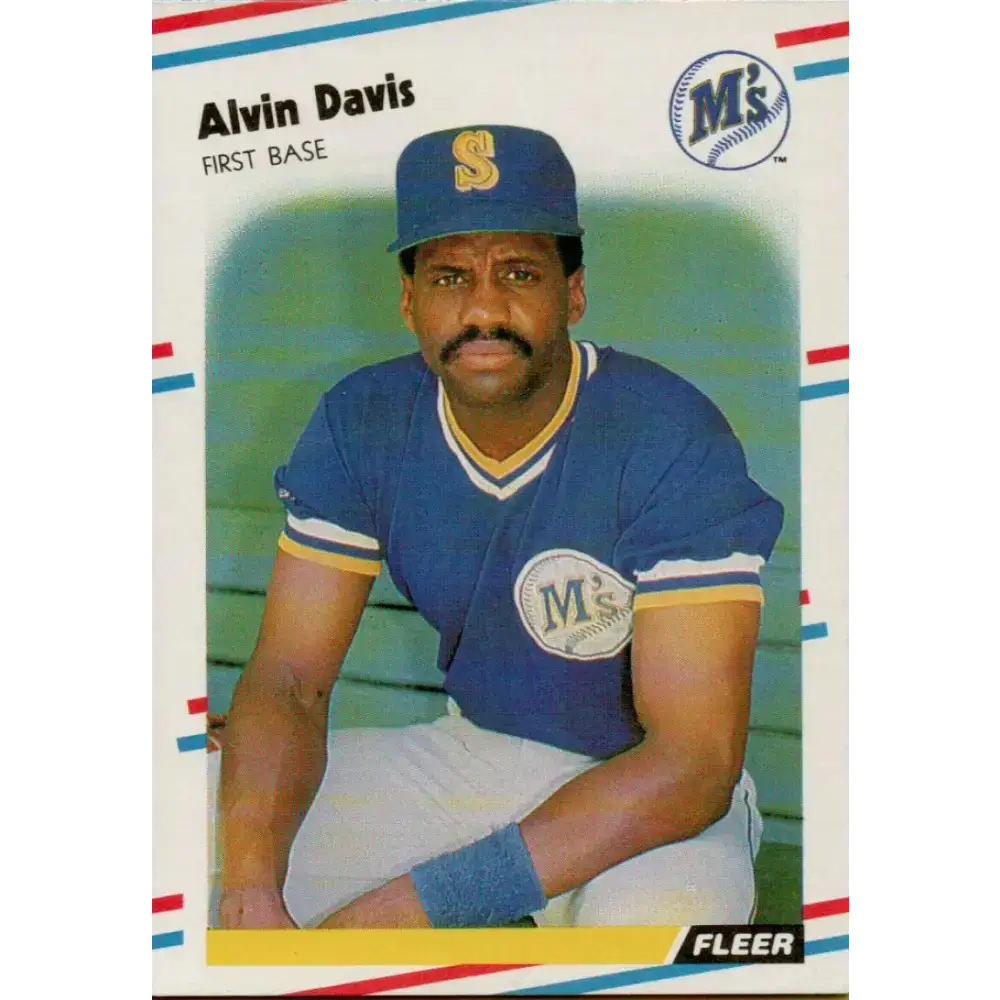 1988 Fleer #373 Alvin Davis EX Excellent Seattle Mariners Baseball Card - Baseball Card Single