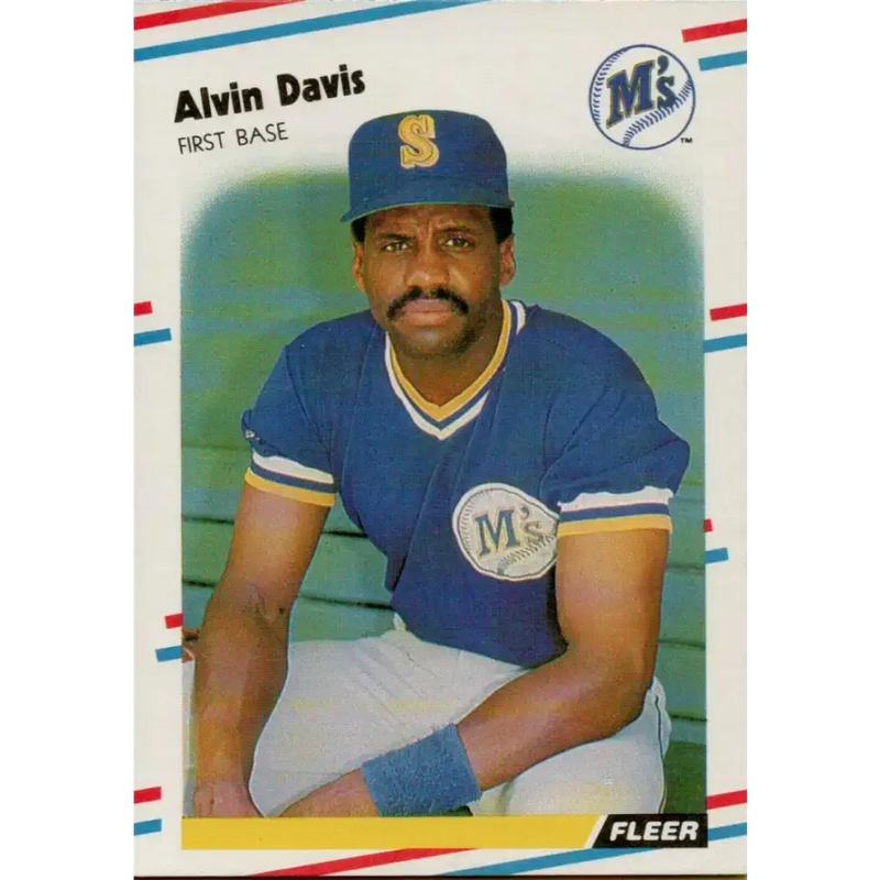 1988 Fleer #373 Alvin Davis EX Excellent Seattle Mariners Baseball Card - Baseball Card Single