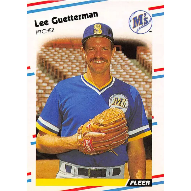 1988 Fleer #374 Lee Guetterman EX Excellent Seattle Mariners Baseball Card - Baseball Card Single