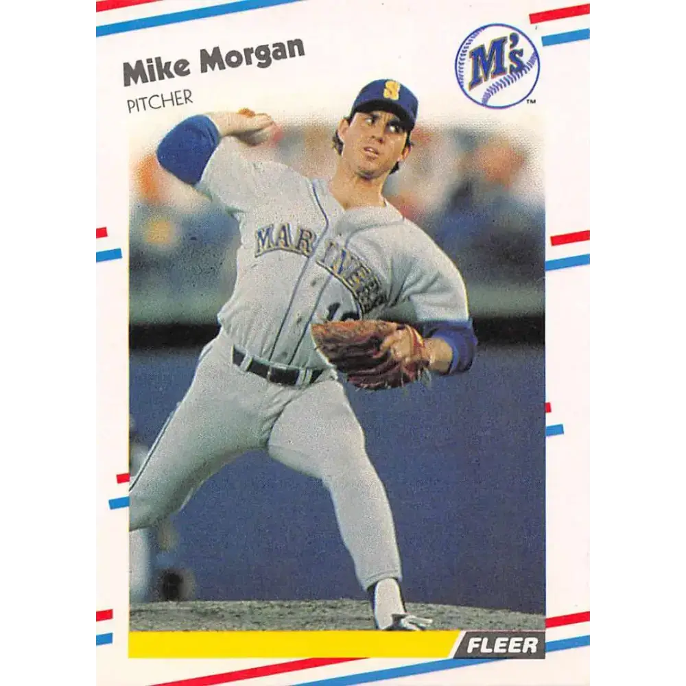 1988 Fleer #380 Mike Morgan EX Excellent Seattle Mariners Baseball Card - Baseball Card Single