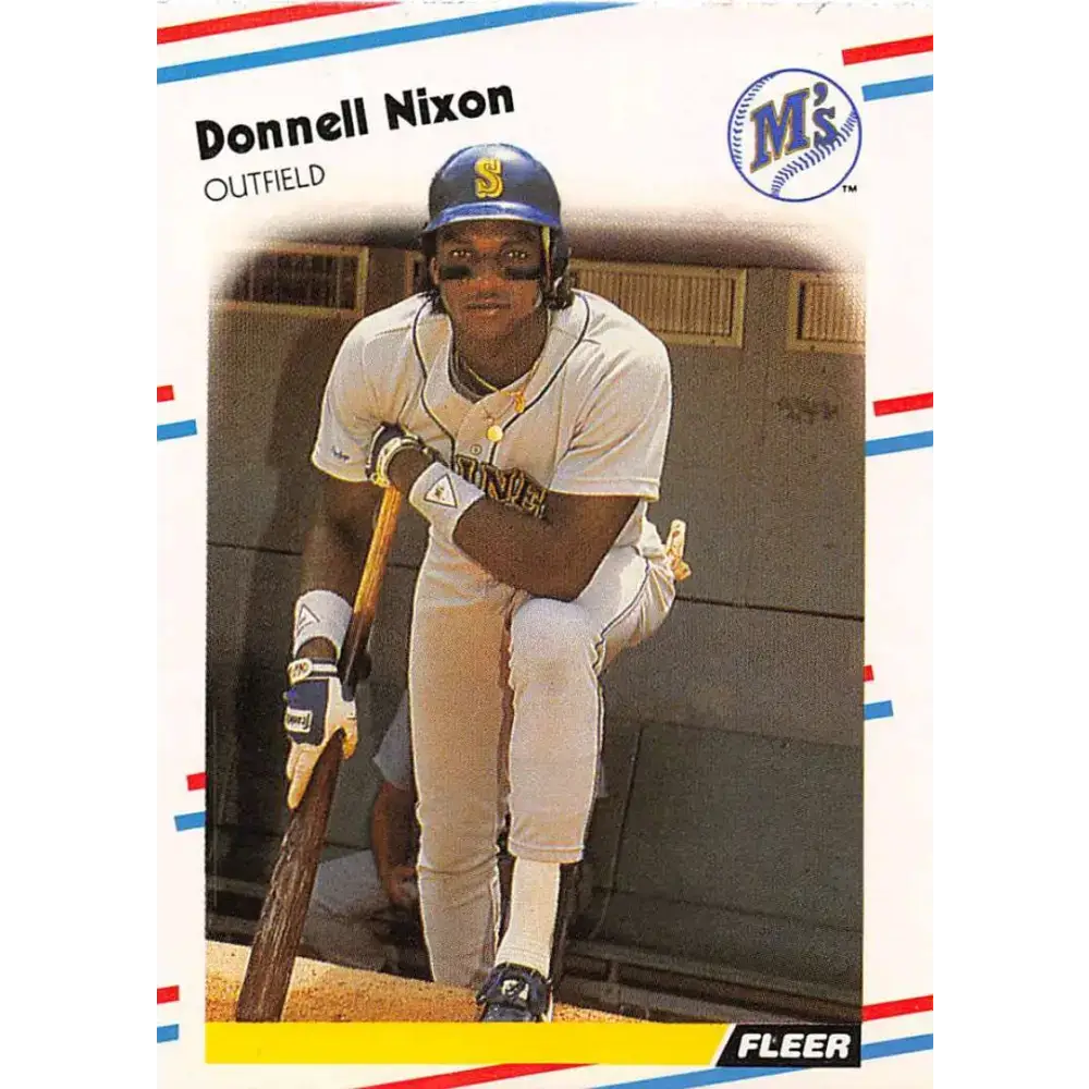 1988 Fleer #382 Donell Nixon/ EX Excellent RC Rookie Seattle Mariners Baseball Card - Baseball Card Single