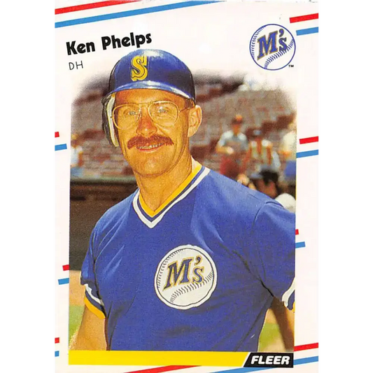 1988 Fleer #384 Ken Phelps EX Excellent Seattle Mariners Baseball Card
