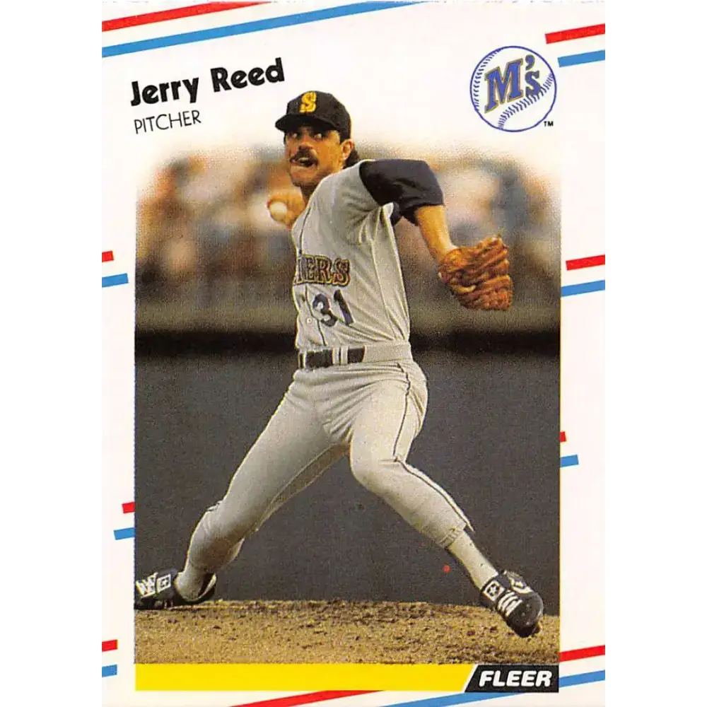 1988 Fleer #387 Jerry Reed EX Excellent Seattle Mariners Baseball Card - Baseball Card Single