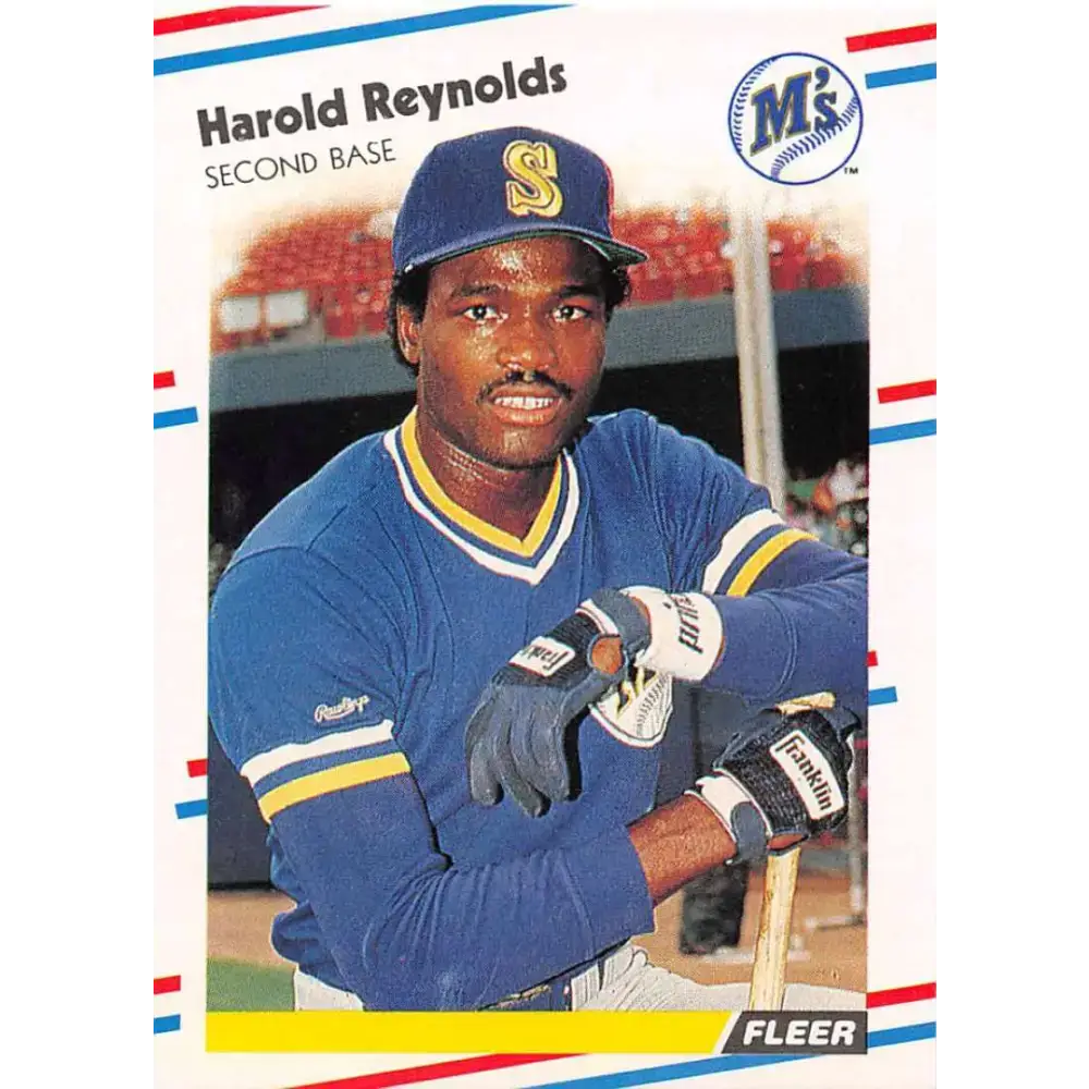 1988 Fleer #388 Harold Reynolds EX Excellent Seattle Mariners Baseball Card - Baseball Card Single