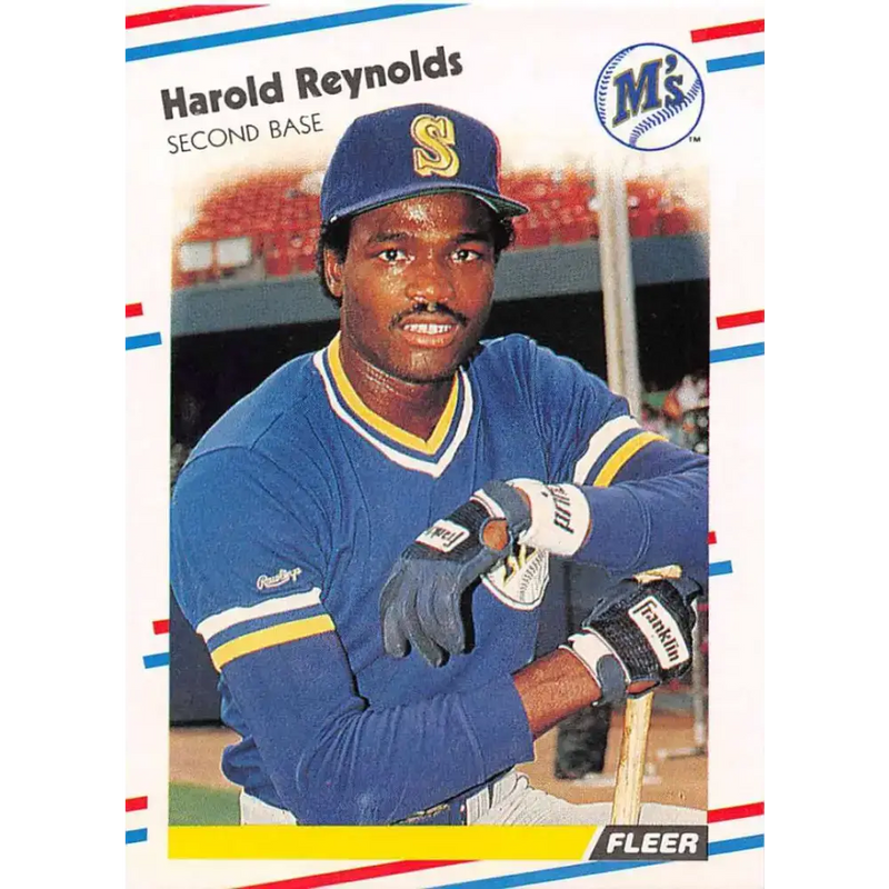 1988 Fleer #388 Harold Reynolds EX Excellent Seattle Mariners Baseball Card - Baseball Card Single