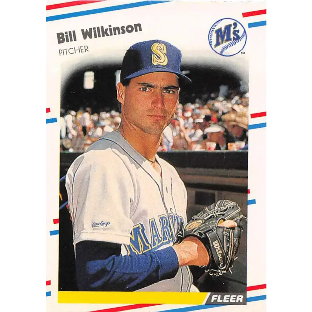 1988 Fleer #390 Bill Wilkinson EX Excellent Seattle Mariners Baseball Card - Baseball Card Single