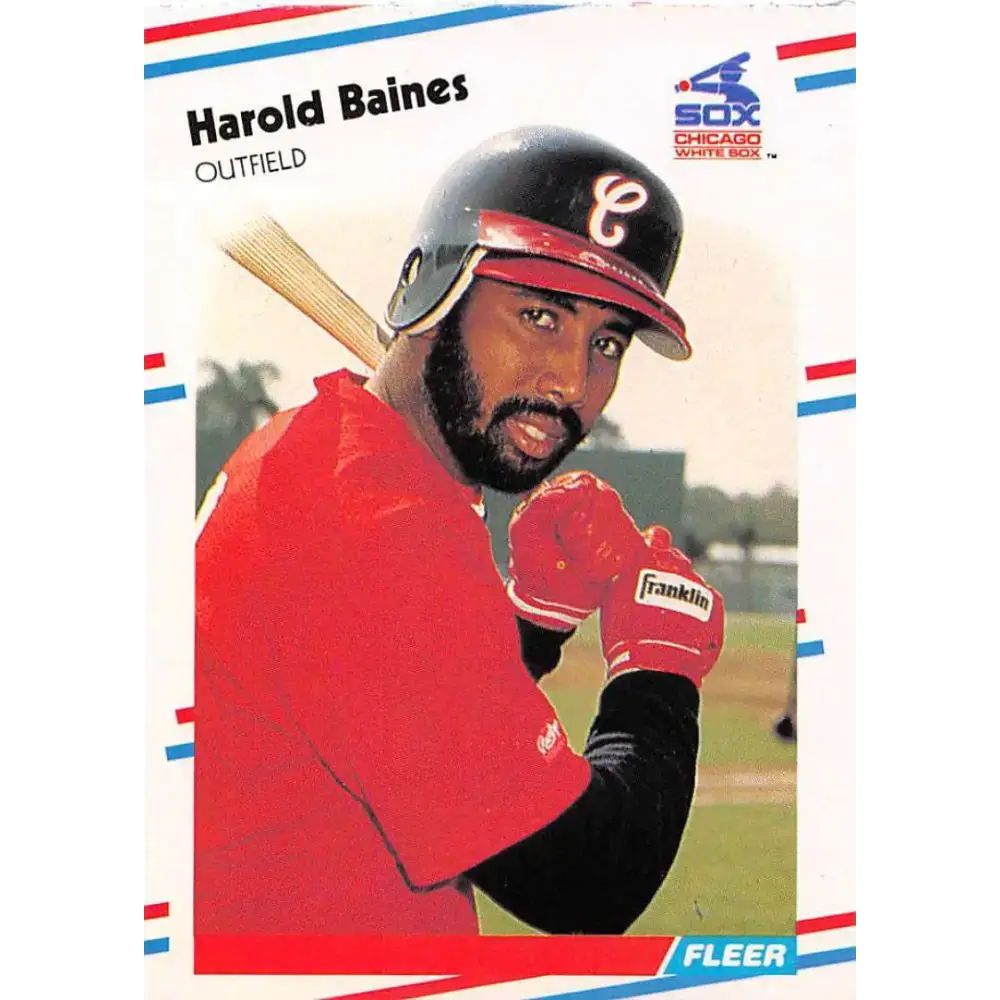 1988 Fleer #391 Harold Baines EX Excellent Chicago White Sox Baseball Card - Baseball Card Single