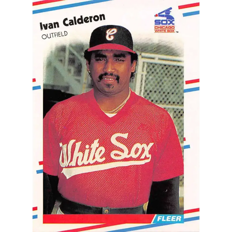 1988 Fleer #394 Ivan Calderon EX Excellent Chicago White Sox Baseball Card - Baseball Card Single