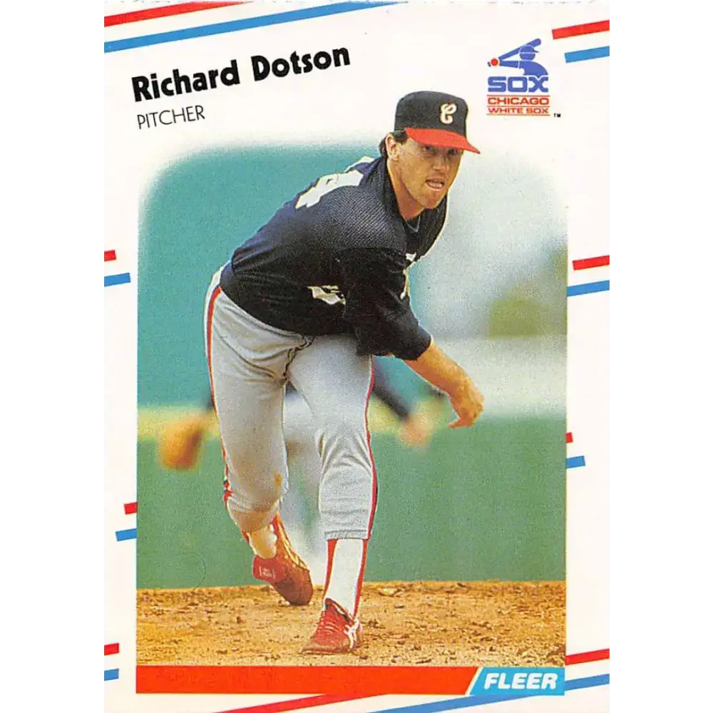 1988 Fleer #396 Richard Dotson EX Excellent Chicago White Sox Baseball Card - Baseball Card Single