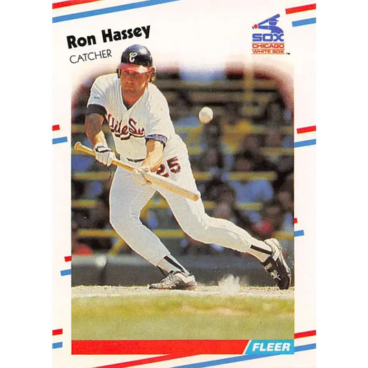 1988 Fleer #399 Ron Hassey EX Excellent Chicago White Sox Baseball Card - Baseball Card Single