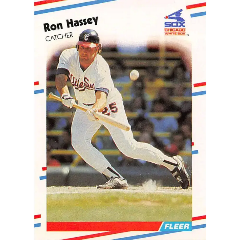 1988 Fleer #399 Ron Hassey EX Excellent Chicago White Sox Baseball Card - Baseball Card Single
