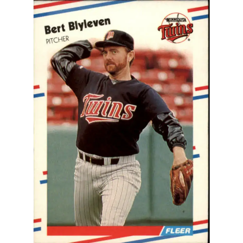 1988 Fleer #4 Bert Blyleven EX Excellent Minnesota Twins Baseball Card - Baseball Card Single