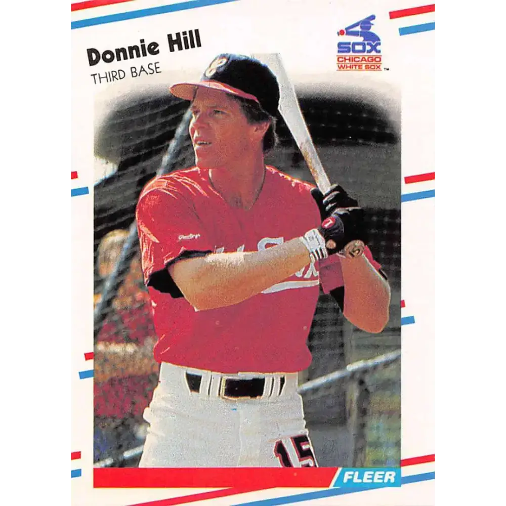 1988 Fleer #400 Donnie Hill EX Excellent Chicago White Sox Baseball Card - Baseball Card Single