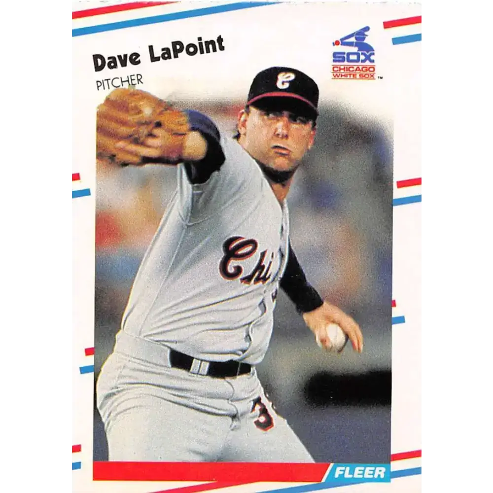 1988 Fleer #402 Dave LaPoint EX Excellent Chicago White Sox Baseball Card - Baseball Card Single