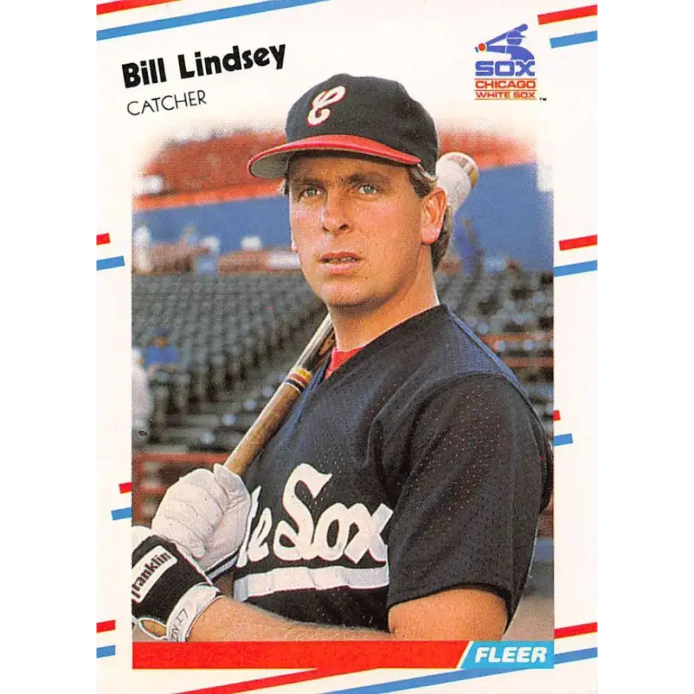 1988 Fleer #403 Bill Lindsey EX Excellent RC Rookie Chicago White Sox Baseball Card - Baseball Card Single