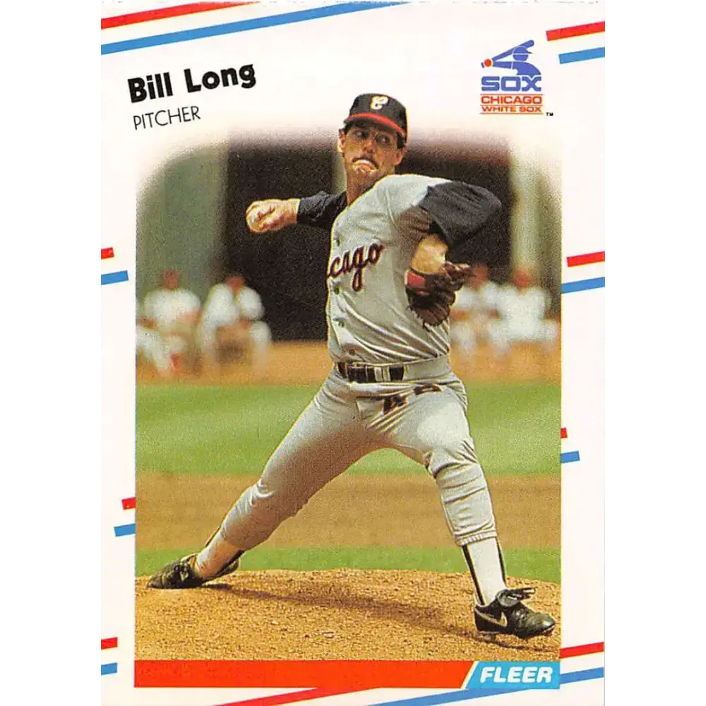 1988 Fleer #404 Bill Long EX Excellent RC Rookie Chicago White Sox Baseball Card - Baseball Card Single