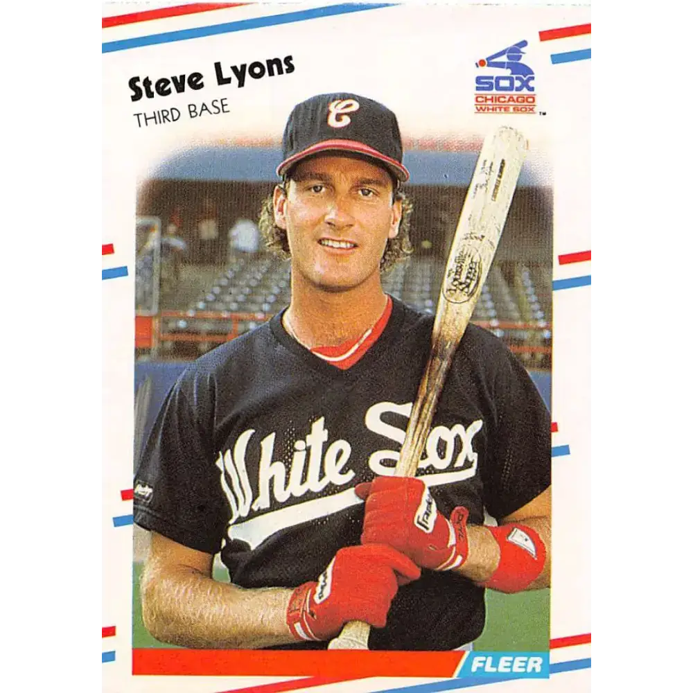 1988 Fleer #405 Steve Lyons EX Excellent Chicago White Sox Baseball Card - Baseball Card Single