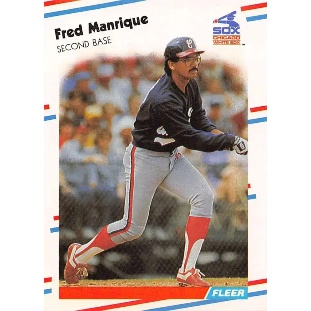 1988 Fleer #406 Fred Manrique EX Excellent RC Rookie Chicago White Sox Baseball Card