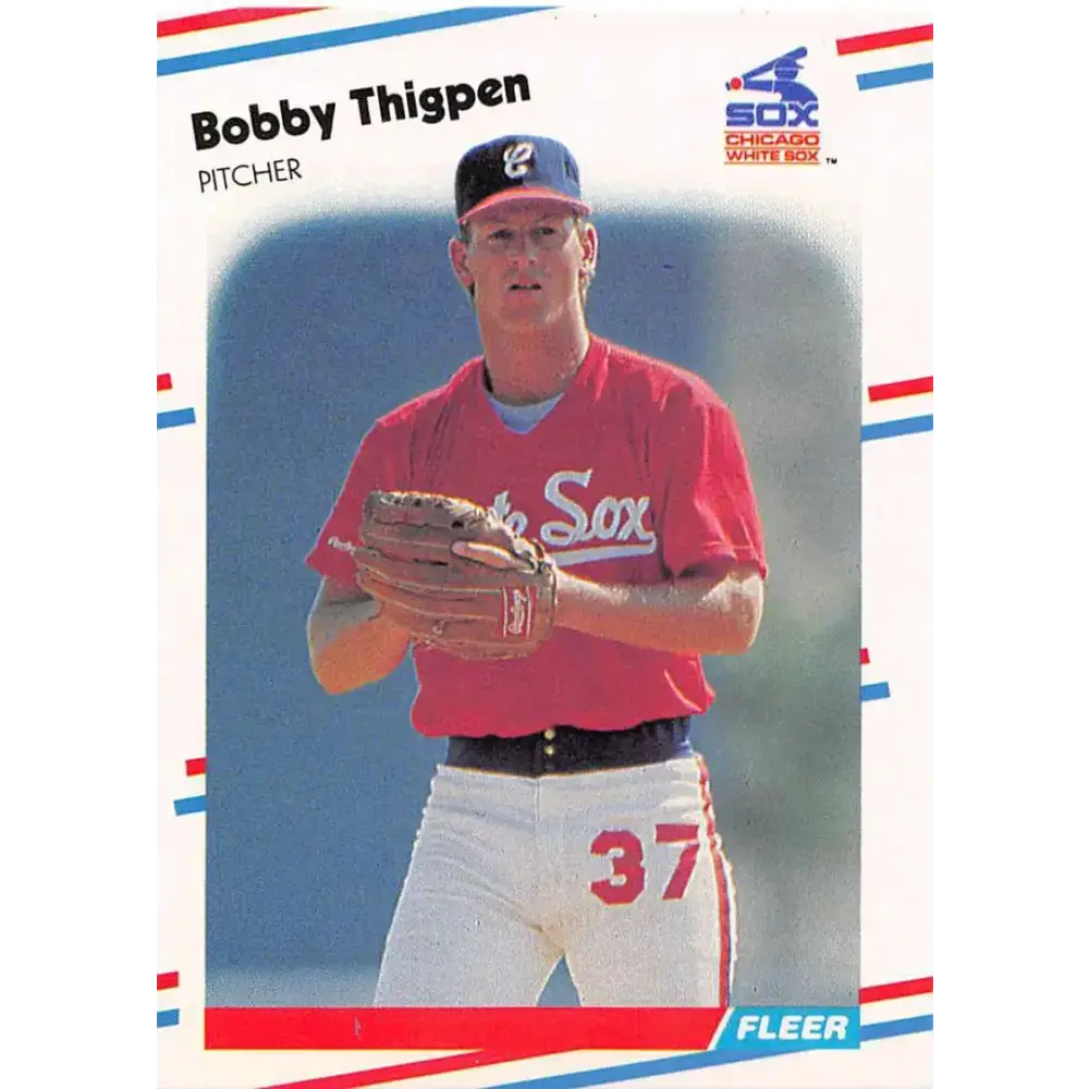 1988 Fleer #410 Bobby Thigpen EX Excellent Chicago White Sox Baseball Card - Baseball Card Single