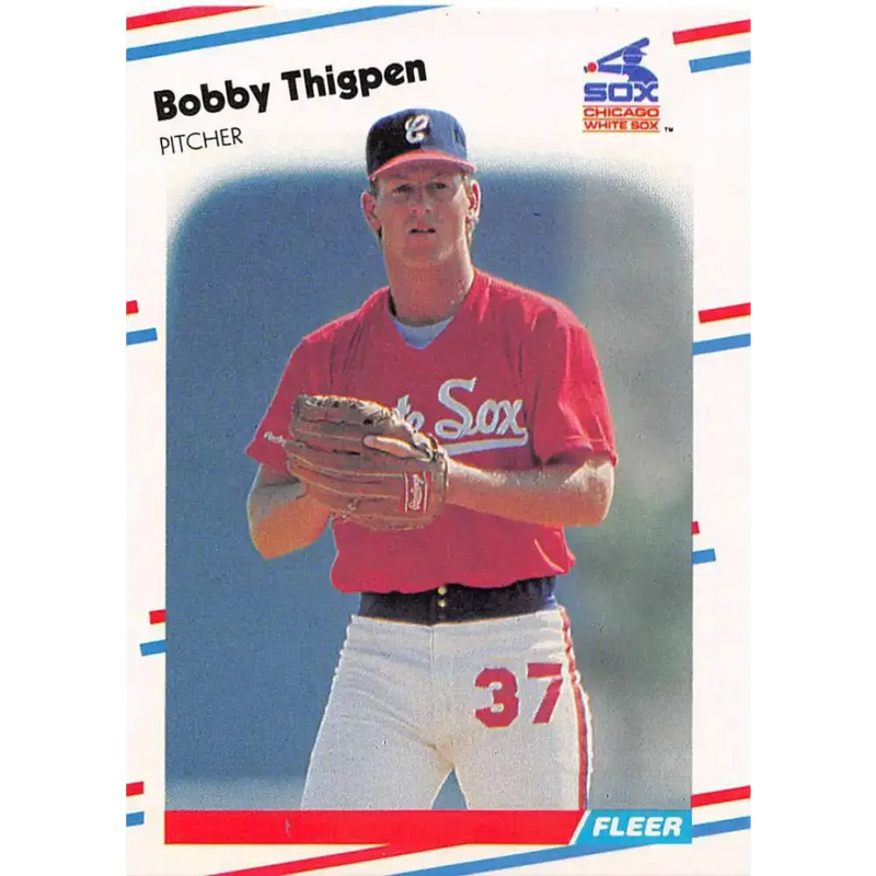 1988 Fleer #410 Bobby Thigpen EX Excellent Chicago White Sox Baseball Card - Baseball Card Single
