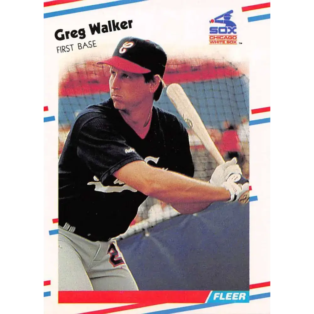 1988 Fleer #411 Greg Walker EX Excellent Chicago White Sox Baseball Card - Baseball Card Single