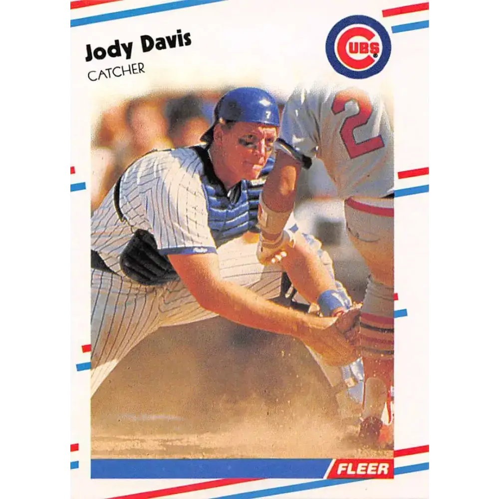 1988 Fleer #414 Jody Davis EX Excellent Chicago Cubs Baseball Card - Baseball Card Single