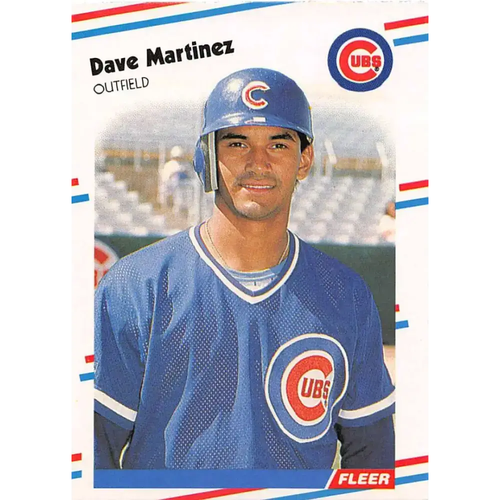 1988 Fleer #424 Dave Martinez EX Excellent Chicago Cubs Baseball Card - Baseball Card Single