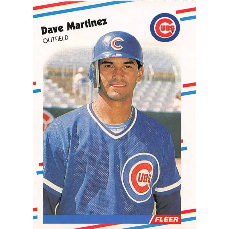 1988 Fleer #424 Dave Martinez EX Excellent Chicago Cubs Baseball Card - Baseball Card Single