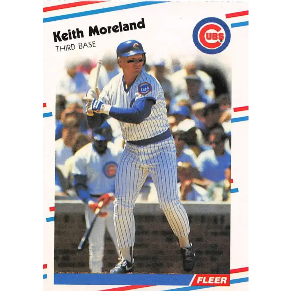 1988 Fleer #425b Keith Moreland EX Excellent Chicago Cubs Baseball Card - Baseball Card Single